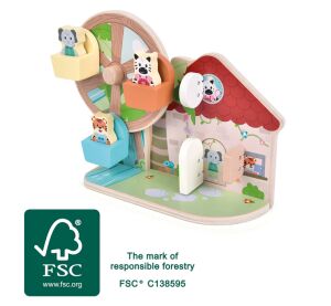 small foot Motorická hračka s ruským kolesom Priatelia z džungle